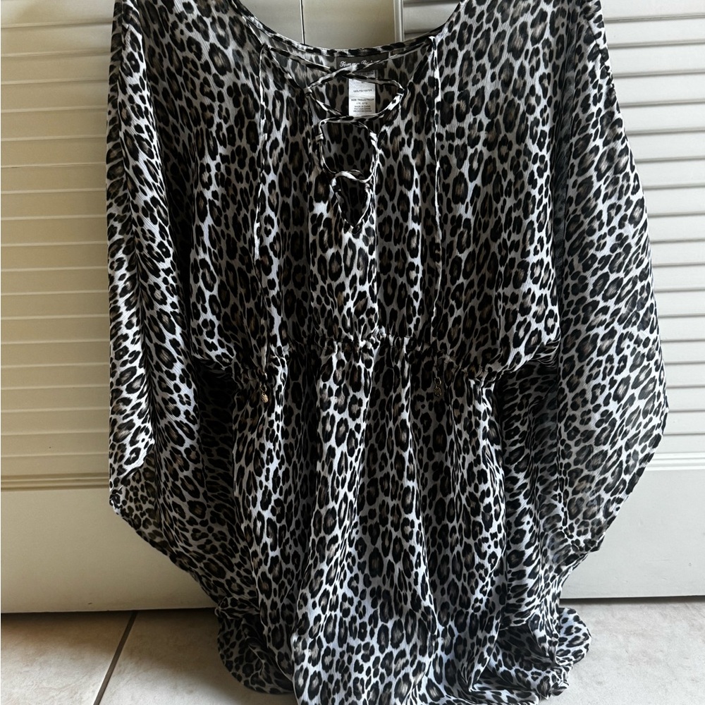 Leopard Print Beach coverup